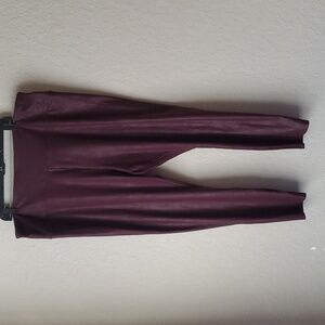 Women's Simply Vera Vera Wang High Rise Faux Leather Shaping Leggings 2X…